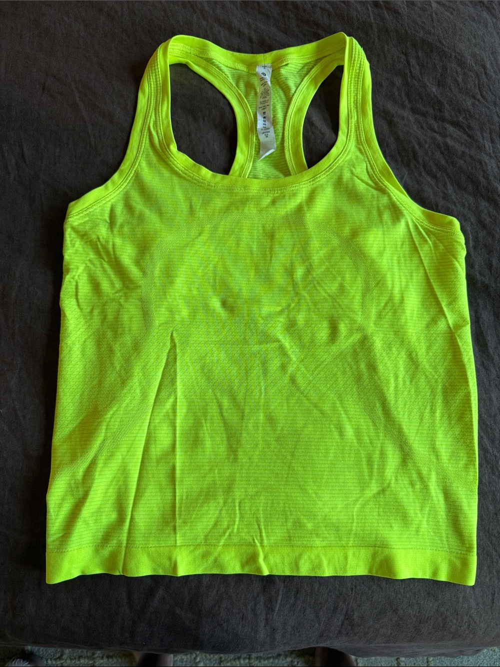 lululemon Neon Yellow Racerback Tank- small